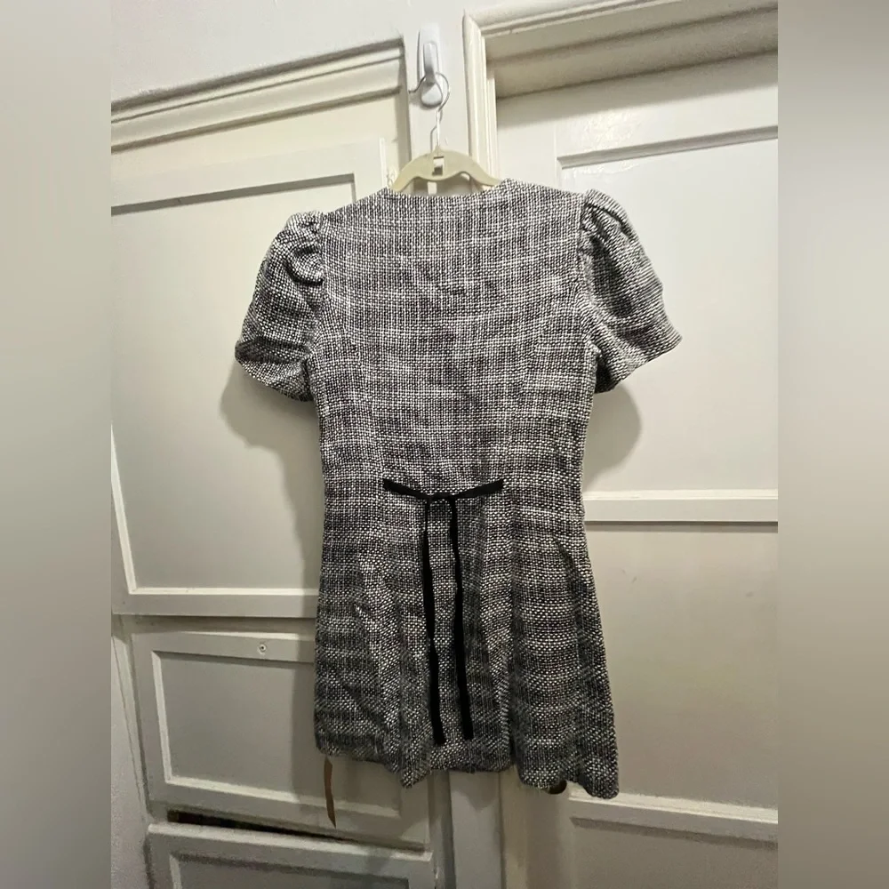 Reformation Olivette dress size 8 black/white tweed NEW NWT - Picture 3 of 15
